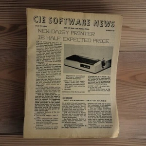 1982 March CIE Software News PC Computer History RARE Early PC News - Picture 1 of 8