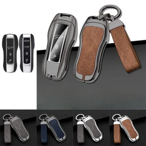 Zinc Alloy TPU Car Key Fob Cover Case For Porsche Cayenne Panamera Taycan 911  - Picture 1 of 18
