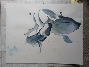 Quadro balena vintage decorazione parete arte animale collezione oceano mare marina spiaggia acqua - Foto 1 di 6