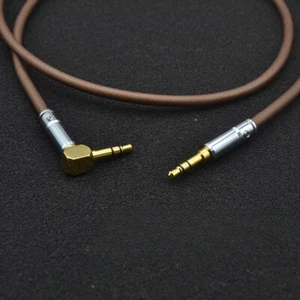 Fever puro rame placcato argento 6N 3,5mm maschio a maschio doppia testa cavo audio aux - Foto 1 di 7