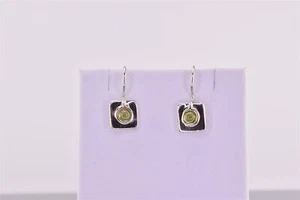 Pendientes de gancho cuadrados 925 de peridoto verde pequeño silpada plata esterlina W0659 - Imagen 1 de 6