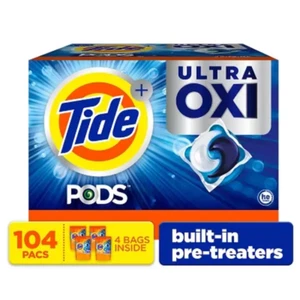 Tide PODS Liquid Detergent Pacs - 4-in-1 Ultra Oxi - 104 Count - Picture 1 of 4