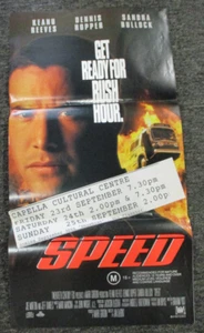 Speed, Keanu Reeves - Original Cinema Single-Sided Movie Poster - 25.5"x13" - Picture 1 of 5