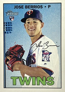 2016 Topps Heritage - Jose Berrios - Mini /100 - Rookie (RC) Twins Blue Jays - Picture 1 of 3