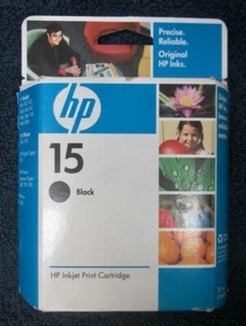 New GENUINE OEM HP 15 Black Ink Cartridge EXP Feb 2009 - NEW Original SEALED - Bild 1 von 3