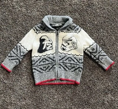 Gap Star Wars toddler 18 - 24 months Storm Trooper zip up boys gray cardigan - Image 1 of 4