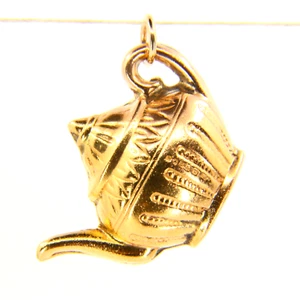 Vintage 9ct Georg Jensen Kettle Charm – Hallmarked Yellow Gold Pendant - Picture 1 of 12