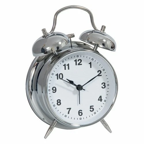 Technoline Geneva DGW Sveglia Doppia Campana, Metallo, Argento, 11.5x5.5x16.5 cm - Immagine 1 di 1