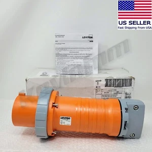 NEW **GENUINE** LEVITON® 4100P12W 100A, 125/250V Pin Sleeve Plug IP67 WATERTIGHT - Picture 1 of 12