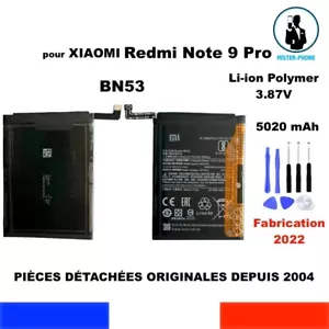 BATTERIE ORIGINE BN53 OEM XIAOMI REDMI NOTE 9 PRO MAX M2003J6B1I 5020mAh NEUVE - Imagen 1 de 10