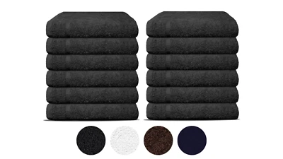 TOALLAS DE SALÓN 16 x 27 PULGADAS GRANDES GIMNASIO SPA TOALLAS DE MANO 100% ALGODÓN Foto 1 de 4