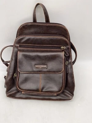 Rosetti Backpack Purse Brown Faux Leather Sling Or Regular Backpack Zip Up Strap - Image 1 of 4