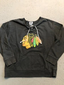 Chicago Black Hawks Sweatshirt Adult Large NHL Hockey Black - Picture 1 of 4