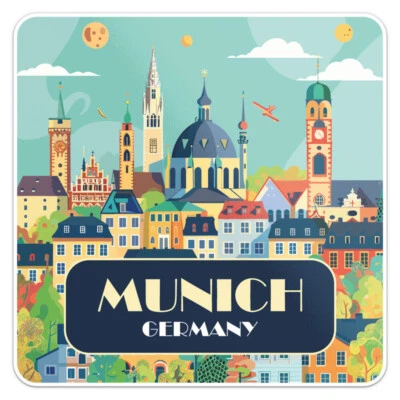 Germany Munich City Vinyl Decal Waterproof Car Bumper Sticker - Image 1 of 4