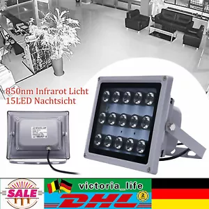 850nm Infrarot Licht 15 LED Lamp Nachtsicht Illuminator CCTV Strahler 12V - Bild 1 von 12