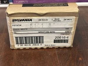 Sylvania - F6T5/CW - Cool White - Fluorescent- 6 Watts - 9” Long - 23 Bulbs - Picture 1 of 4