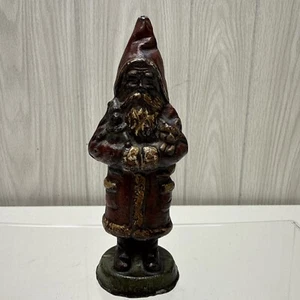 ANTIOUE CAST IRON SANTA CLAUS DOOR STOP FIGURE DATED 1890 5 1/2" Paper weight - Picture 1 of 19