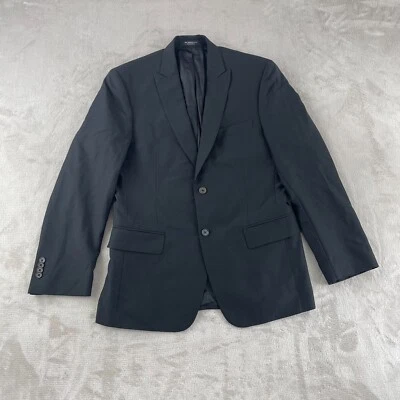 Abrigo Blazer Deportivo John Varvatos EE. UU. Hombres 38 Rayas Negras 100% Lana Worsted Foto 1 de 4