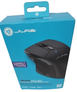 Jlab Jbuds 1600 Dpi Wireless 8 Buttons Mouse Black Connect wirelessly 3 devices - Picture 1 of 6