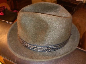 VINTAGE LEMBERT FEDORA FOREST GREEN WOOL MADE IN WEST GERMANY - Picture 1 of 8