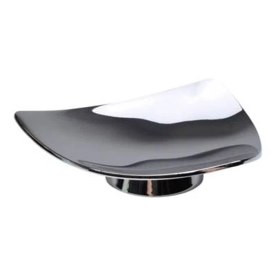 Jabonera triangular Pomd'or y soporte, núcleo macizo de latón, cromo pulido Foto 1 de 2