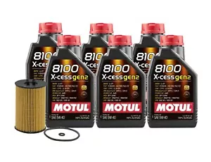 6L Motul 8100 X-CESS GEN2 5W-40 Wix Filter Motor Oil Change Kit API SN - Picture 1 of 1