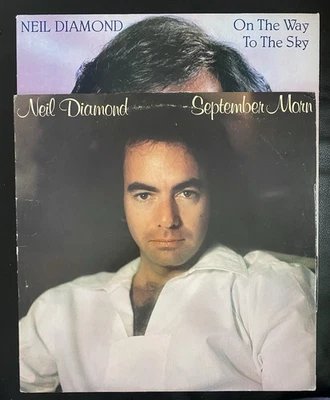 LOT of 2 Neil Diamond - On The Way To The Sky September Morn Vinyl Record LP - Image 1 of 4