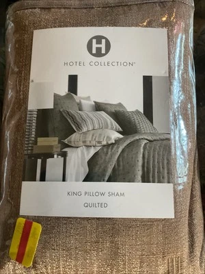 Hotel Collection Tinte de hilo a rayas rotas coñac king acolchado farsa Foto 1 de 2