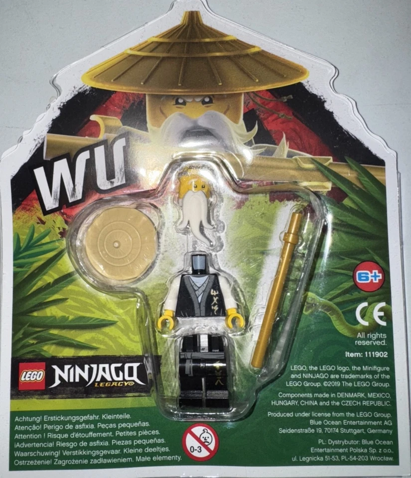 LEGO WU Ninjago Minifigur | Wu mit Stock und Hut | (111902) NEU & OVP