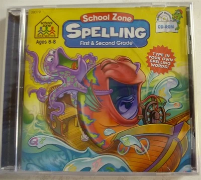 Software PC School Zone Spelling First & Second Grade 1 2 1st 2nd NEW Jewel - Image 1 of 2