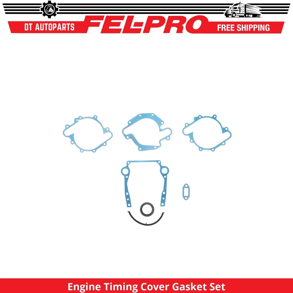 For 1987-1990 Cadillac Brougham 5.0L V8 Engine Timing Cover Gasket Set Fel-Pro - Image 1 of 1