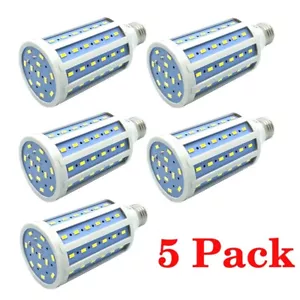 5pack Super Bright LED Bulb 75-Chip Corn Light E26 20W Cool Daylight 6000K White - Picture 1 of 13