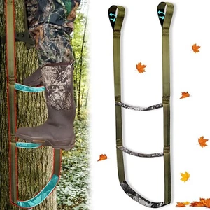 Step Climbing Aider Climbing Stick Aiders for Hunting Rope 3 Green Treestand - Picture 1 of 5