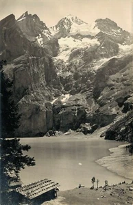 Suiza Kandersteg Öschinensee Blüemlisalp RPPC B16 - Imagen 1 de 2
