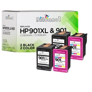 4PK Fits HP 901XL Black HP 901 Color Ink for HP Officejet 4500 G510 Series - Picture 1 of 4