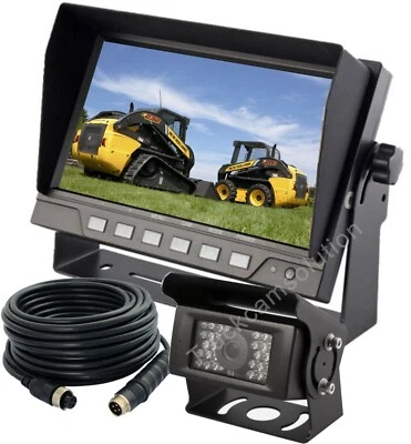 7" REAR VIEW BACKUP REVERSE CAMERA SYSTEM FOR SKID STEER,RV,FORKLIFT,HEAVY TRUCK - Image 1 of 4