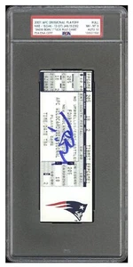 Tom Brady Signed Full Ticket AFC Div. GM 2 Tuck Rule Snow Bowl PSA 8/10 Auto🏈 - Picture 1 of 7