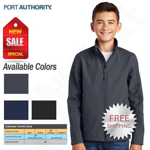 Port Authority Youth Core Soft Shell Water Resistant Jacket Y317 - Picture 1 of 8