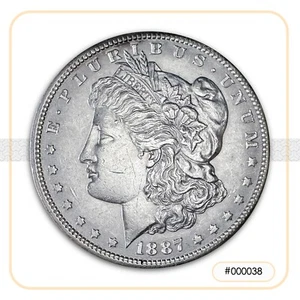 1887-S Morgan Silver Dollar - $1 - Collection coin - #38 - Picture 1 of 3