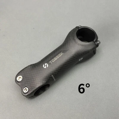 3K Carbon Fiber Bike Stem +/-6° MTB Road Bicycle Stem 70-130mm 28.6*31.8mm Matte - Image 1 of 4