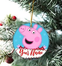 George Pig personalisiertes Weihnachtsbauen personalisierte Baumdekoration Geschenke