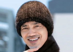 Men's Winter Real Mink Fur Hat Warm Beanie Cap Earmuffs Outddor Ski Hat Brown - Picture 1 of 6