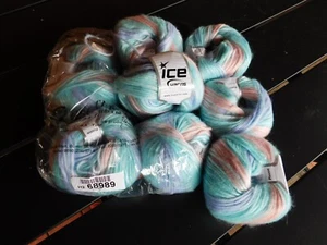 Ice Yarns Picasso Yarn Lot of 8 Turquoise Lilac Pink Soft #68989 - Picture 1 of 1