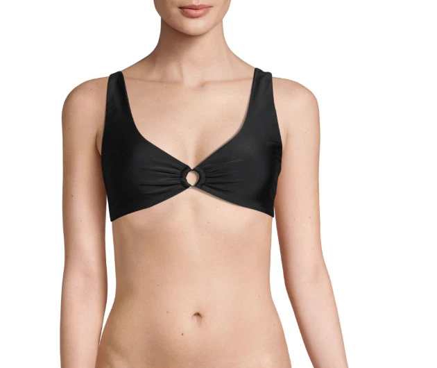 MIKOH Swimwear Lehua Black Bikini Top Women's Size Medium 3001