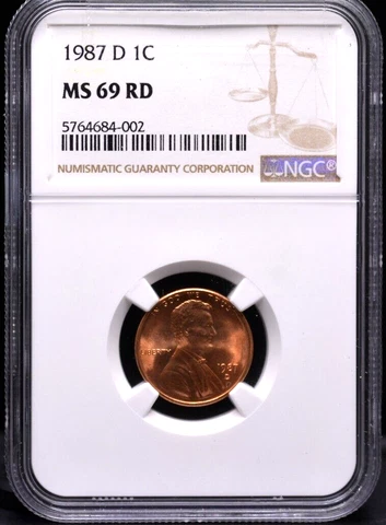 1987 D MS69 NGC Lincoln Cent. No higher graded coin in existence Cover