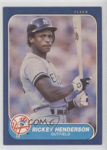 1986 Fleer Rickey Henderson #108 HOF