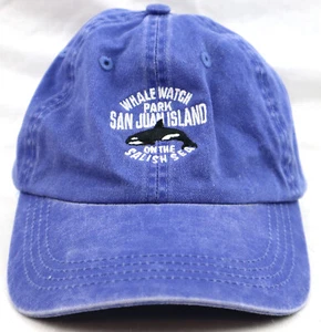 Whale Watch Park San Juan Island on the Salish Sea ~ Cappello Gioventù Età 5-12 Blu - Foto 1 di 5