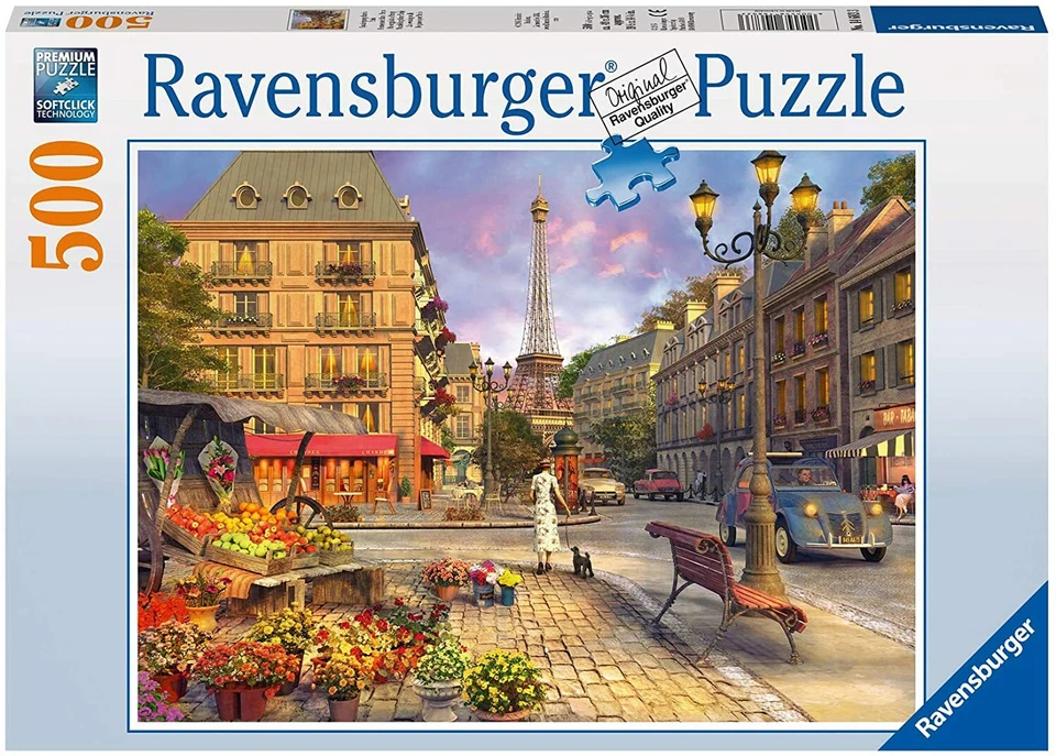 PUZZLE RAVENSBURGER 500 PEZZI PASSEGGIATA A PARIGI MISURE  49X36 CM    ART 14683 - Immagine 1 di 1
