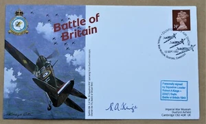 BATTLE OF BRITAIN 1993 COVER SIGNED SQUADRON LEADER ROBERT KINGS 238 SQUADRON - Picture 1 of 2