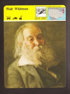 Walt Whitman--Story Of America--1979 Panarizon Card - Picture 1 of 1